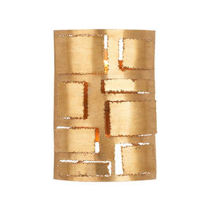 Chelsea House Pane Gold Leaf Rectangular Sconce — Modern Minimalist Wall Light, Ambient Focused Illumination For Hallways 70346