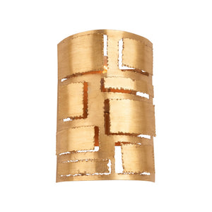 Chelsea House Pane Gold Leaf Rectangular Sconce — Modern Minimalist Wall Light, Ambient Focused Illumination For Hallways 70346