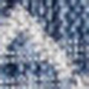 HomeRoots 8' Navy Blue and Light Gray Square Trellis Area Rug - Stylish Indoor/Outdoor Design with Durability 703460