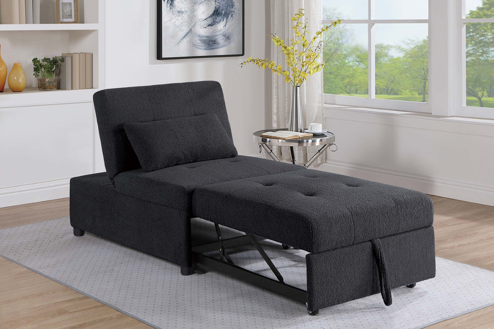 English Elm Convertible Sherpa Chair Sleeper with Pull Out Bed for Guest Room or Studio B089P421162