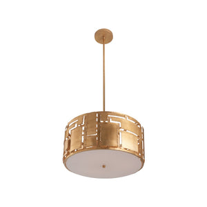 Chelsea House Pane Antique Brass Geometric Pendant Light — 39"H X19"W Modern Rectangular Fixture For Dining 70347