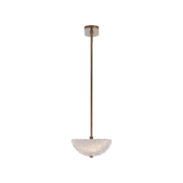 Chelsea House Frost Antique Brass Chandelier With Oval Textured Glass Leaves, 47" Wide Warm Diffused Glow 70350