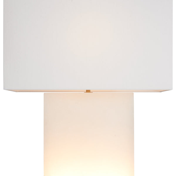 Chelsea House Luster Lamp - Elegant  Table Lamp, 24.5” Height, Perfect For Stylish Home Lighting Decor White,Cream Silkette 70352