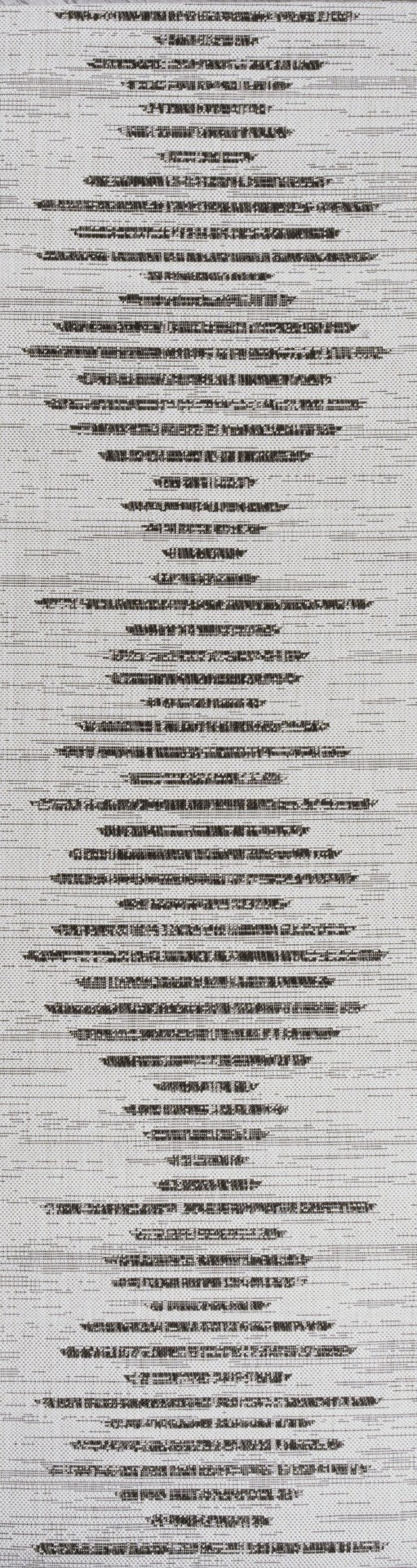 HomeRoots 20' Ivory and Black Striped Runner Rug - Stylish, Durable Indoor/Outdoor Mat for High-Traffic Areas 703530