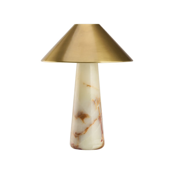 Chelsea House Midas Sculptural Marble Table Lamp With Gold Shade — 19" Compact Luxury Lighting For Bedside & Console 70354