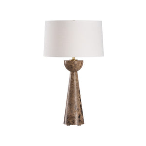 Chelsea House Terra Sculptural Marble Table Lamp — 30" Natural Gray Stone Accent Light For Modern Living Spaces 70355
