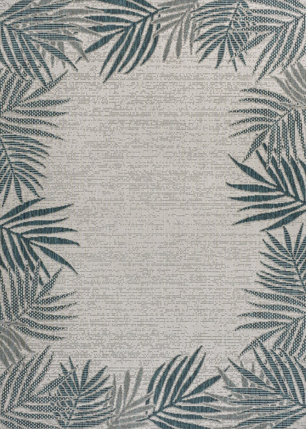 HomeRoots 8' X 10' Blue and Cream Floral Area Rug - Stylish Indoor/Outdoor Rug with Durable, Easy-Care Design 703555