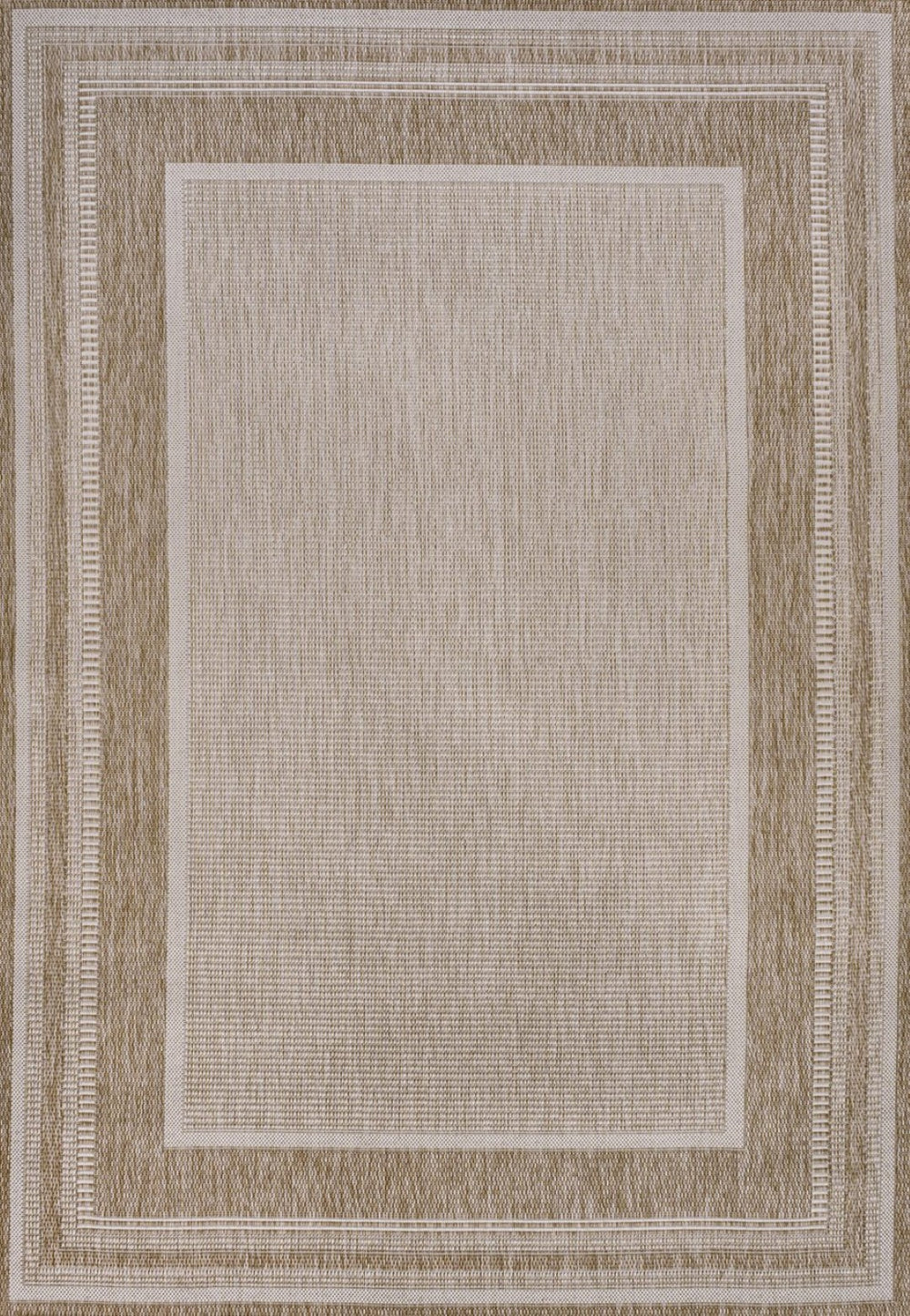 HomeRoots 5' X 8' Beige and Cream Indoor-Outdoor Area Rug – Stylish, Durable, Low-Profile Design for Any Space 703558