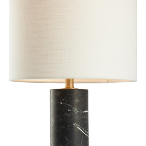 Chelsea House Marble Black-And-White Veined Table Lamp 27" Tall — Polished Sculptural Accent For Living Room, Bedroom, Office 70356