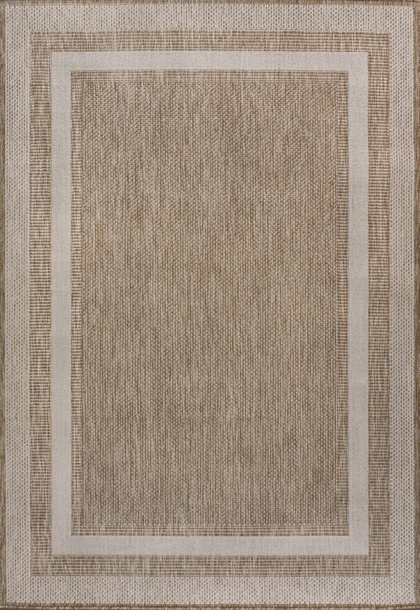 HomeRoots 8' X 10' Beige and Cream Indoor-Outdoor Area Rug – Stylish, Durable, and Low-Maintenance Comfort for Your Space! 703563