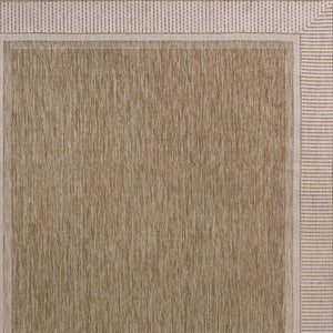 HomeRoots 8' X 10' Beige and Cream Indoor/Outdoor Area Rug – Durable, Stylish, Easy-Clean for Any Space! 703567