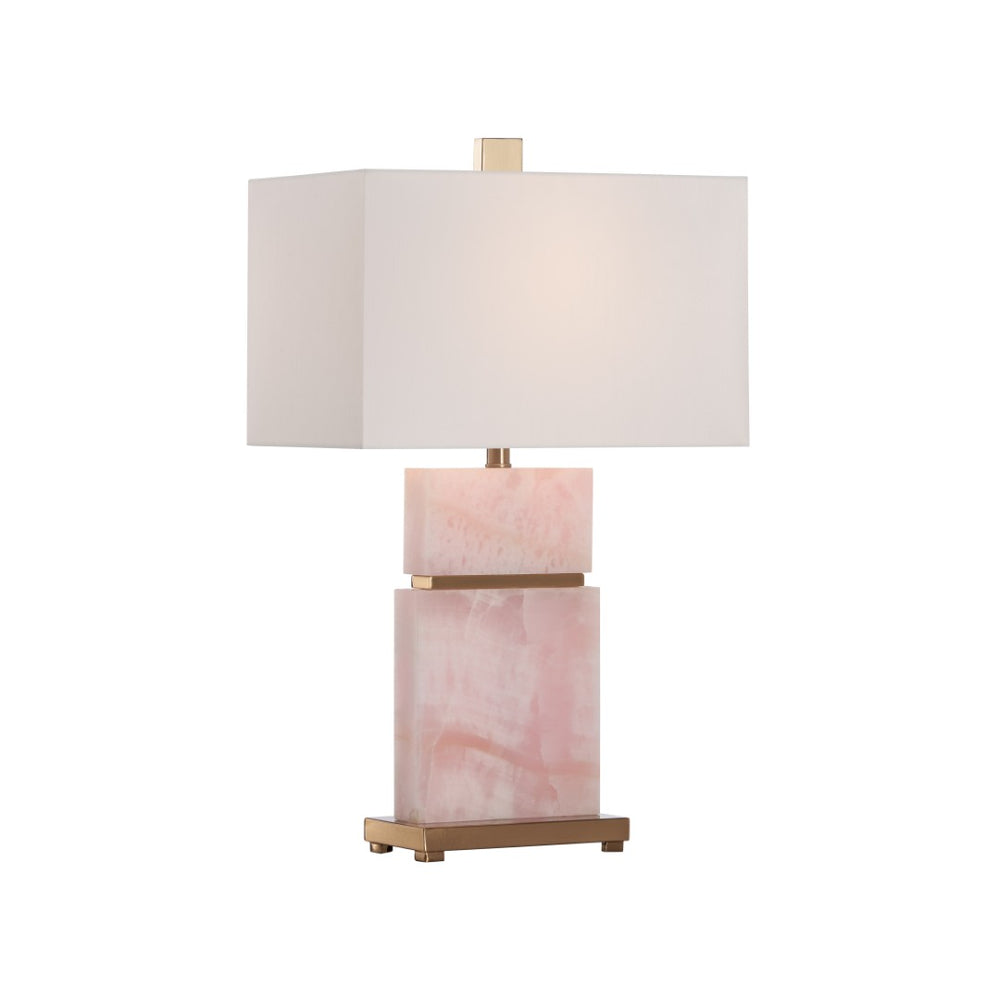 Chelsea House Rose Vintage Marble Table Lamp With Antique Gold Base — Sculptural Ambient Lighting For Home Elegance 70357