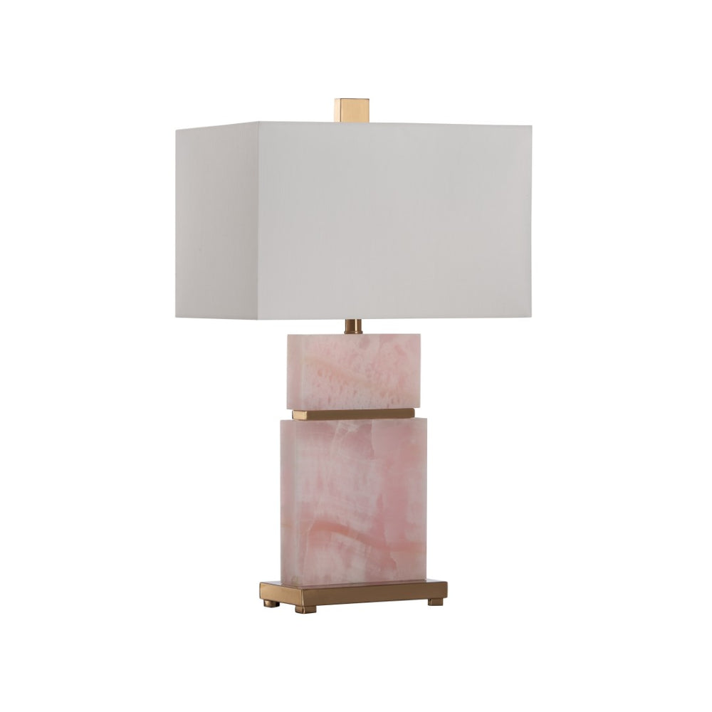 Chelsea House Rose Vintage Marble Table Lamp With Antique Gold Base — Sculptural Ambient Lighting For Home Elegance 70357