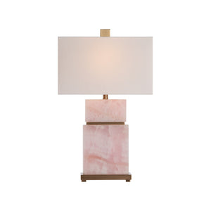 Chelsea House Rose Vintage Marble Table Lamp With Antique Gold Base — Sculptural Ambient Lighting For Home Elegance 70357