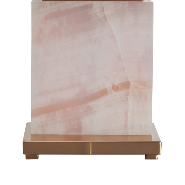 Chelsea House Rose Vintage Marble Table Lamp With Antique Gold Base — Sculptural Ambient Lighting For Home Elegance 70357