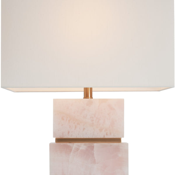 Chelsea House Rose Vintage Marble Table Lamp With Antique Gold Base — Sculptural Ambient Lighting For Home Elegance 70357