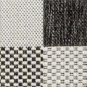 HomeRoots 5' Black and Cream Geometric Area Rug - Modern Indoor Outdoor Accent for Stylish Living Spaces 703574
