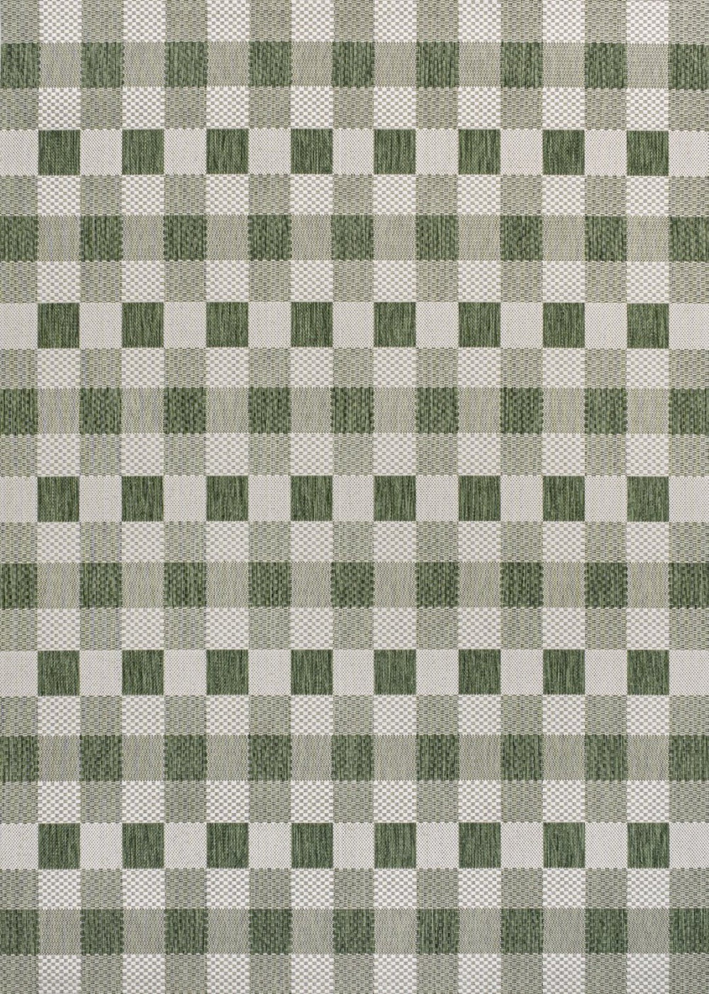 HomeRoots 5' Geometric Green and Cream Area Rug – Stylish Indoor/Outdoor Accent for Versatile Living Spaces 703590