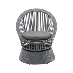 English Elm Christopher Knight Home® - [Set Of 2] Stylish Gray Swivel Wicker Lounge Chairs With Plush Cushions For Indoor And Outdoor Relaxation N767P237032B_2