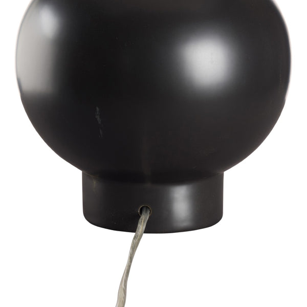 Chelsea House Salem Sculptural Table Lamp In Matte Black — 28.5" Modern Ambient Light With Decorative Side Disks For Living Rooms 70364