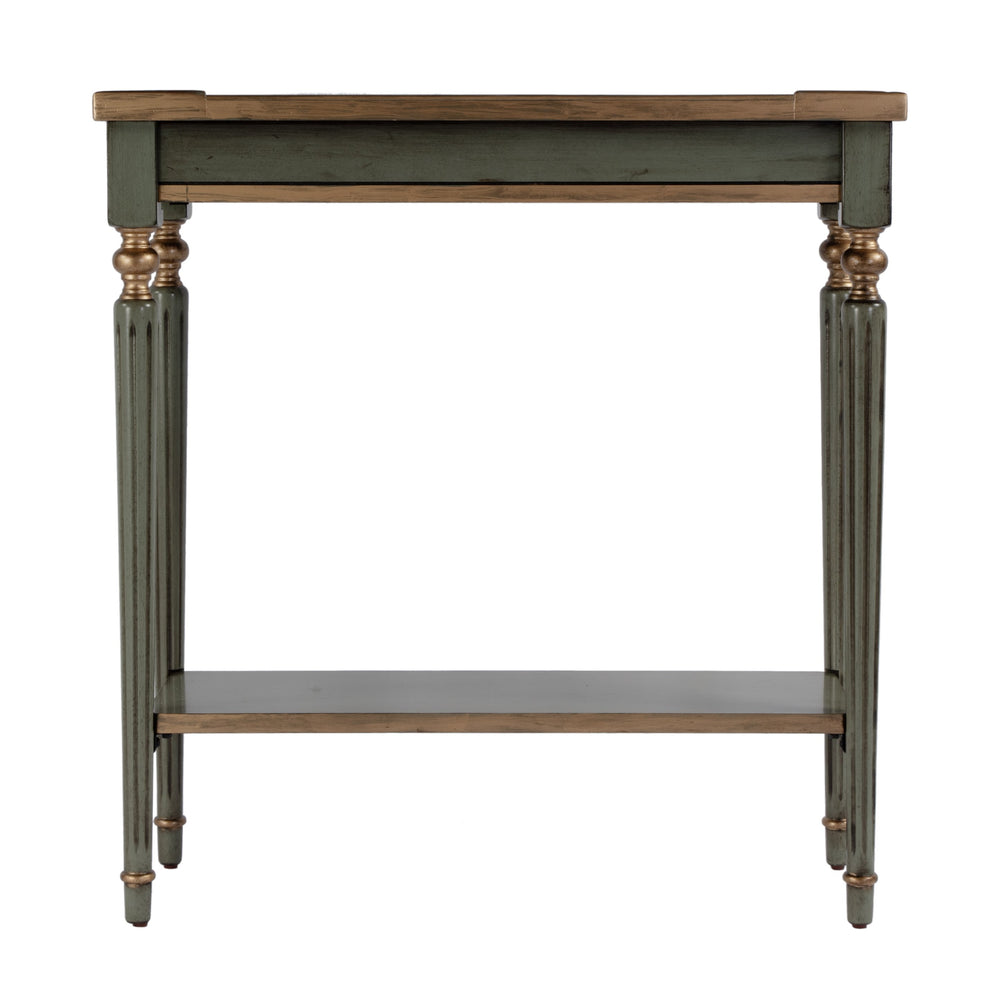 Butler Specialty Company Elegant Rectangular Console Table With Open Shelf For Timeless Style Pastel Green Rubberwood,Cherry Veneers,Mdf 7036482-butler