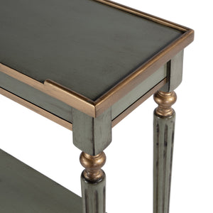 Butler Specialty Company Elegant Rectangular Console Table With Open Shelf For Timeless Style Pastel Green Rubberwood,Cherry Veneers,Mdf 7036482-butler