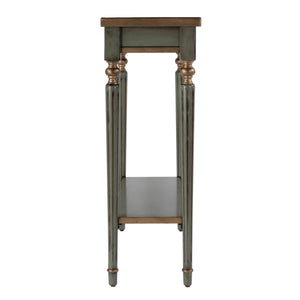 Butler Specialty Company Elegant Rectangular Console Table With Open Shelf For Timeless Style Pastel Green Rubberwood,Cherry Veneers,Mdf 7036482-butler