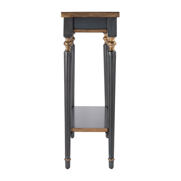 Butler Specialty Company Elegant Rectangular Console Table With Open Shelf For Timeless Style Pastel Blue Rubberwood,Cherry Veneers,Mdf 7036483-butler