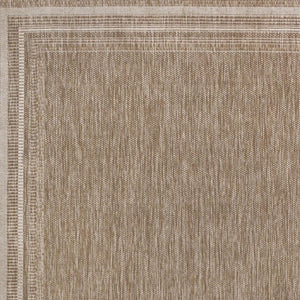 HomeRoots 8' X 10' Beige and Cream Area Rug - Versatile Indoor/Outdoor Comfort for Stylish Spaces and Durability 703659