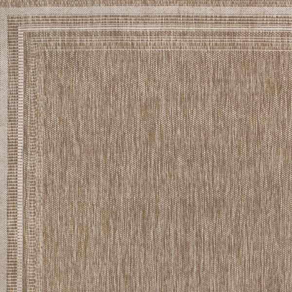 HomeRoots 8' X 10' Beige and Cream Area Rug - Versatile Indoor/Outdoor Comfort for Stylish Spaces and Durability 703659