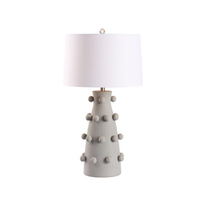 Chelsea House Rory Ceramic Table Lamp In Gray Glaze — 29.5" Sculptural Accent With Textured Finish & Decorative Spheres 70366