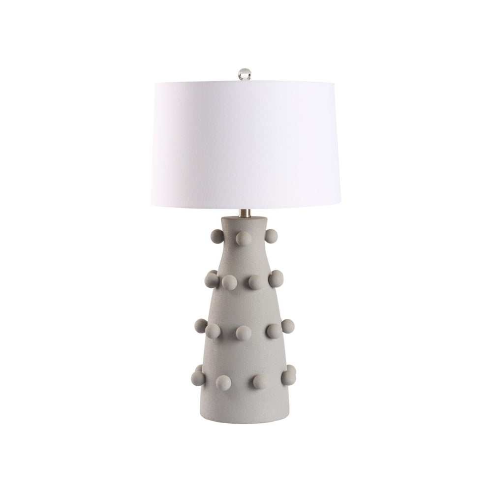 Chelsea House Rory Ceramic Table Lamp In Gray Glaze — 29.5" Sculptural Accent With Textured Finish & Decorative Spheres 70366