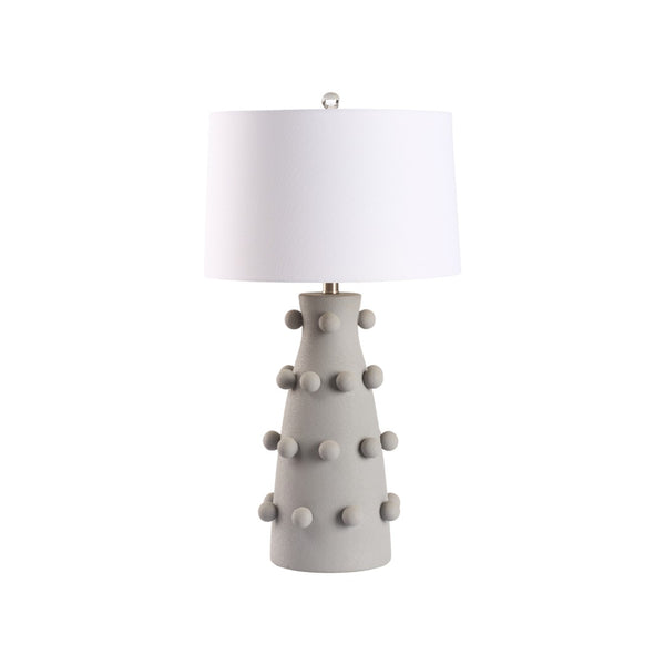 Chelsea House Rory Ceramic Table Lamp In Gray Glaze — 29.5" Sculptural Accent With Textured Finish & Decorative Spheres 70366
