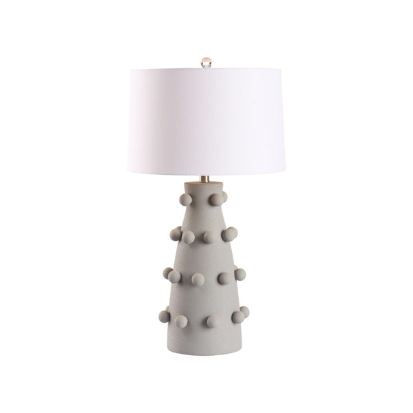 Chelsea House Rory Ceramic Table Lamp In Gray Glaze — 29.5" Sculptural Accent With Textured Finish & Decorative Spheres 70366