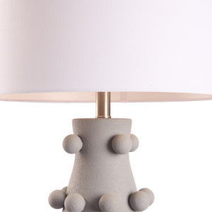Chelsea House Rory Ceramic Table Lamp In Gray Glaze — 29.5" Sculptural Accent With Textured Finish & Decorative Spheres 70366