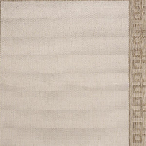 HomeRoots 5' X 8' Cream and Beige Indoor/Outdoor Area Rug – Durable, Stylish, Low-Maintenance for Any Space! 703662