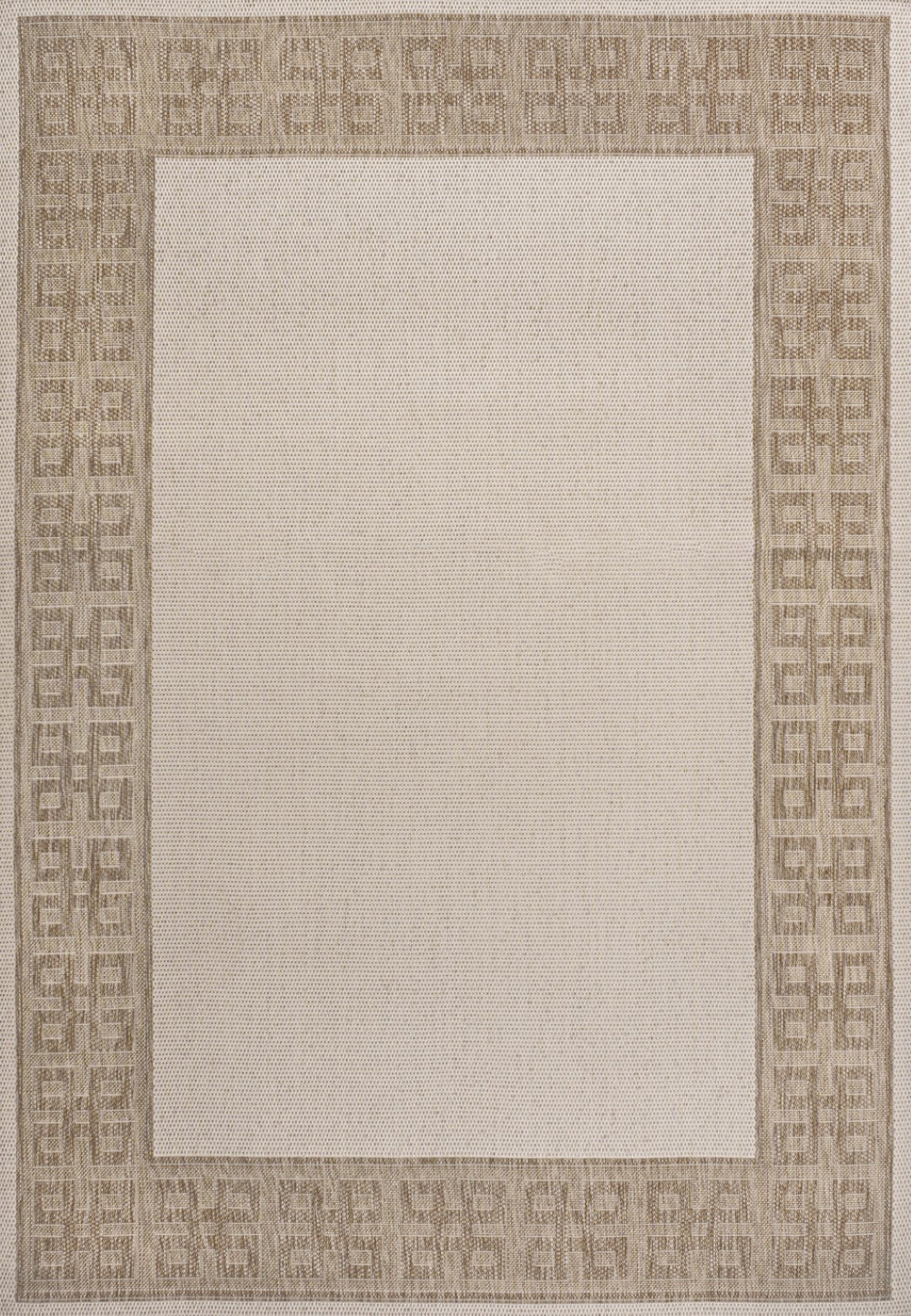 HomeRoots 5' X 8' Cream and Beige Indoor/Outdoor Area Rug – Durable, Stylish, Low-Maintenance for Any Space! 703662