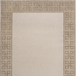 HomeRoots 8' X 10' Cream and Beige Indoor/Outdoor Area Rug – Durable, Stylish, and Versatile Foundation for Any Space 703663