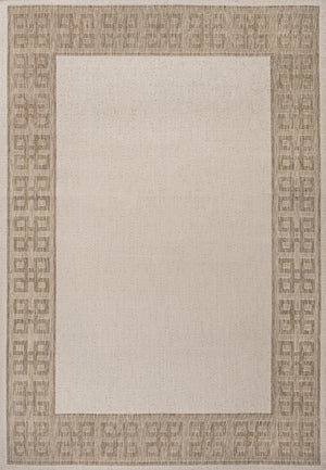 HomeRoots 8' X 10' Cream and Beige Indoor/Outdoor Area Rug – Durable, Stylish, and Versatile Foundation for Any Space 703663