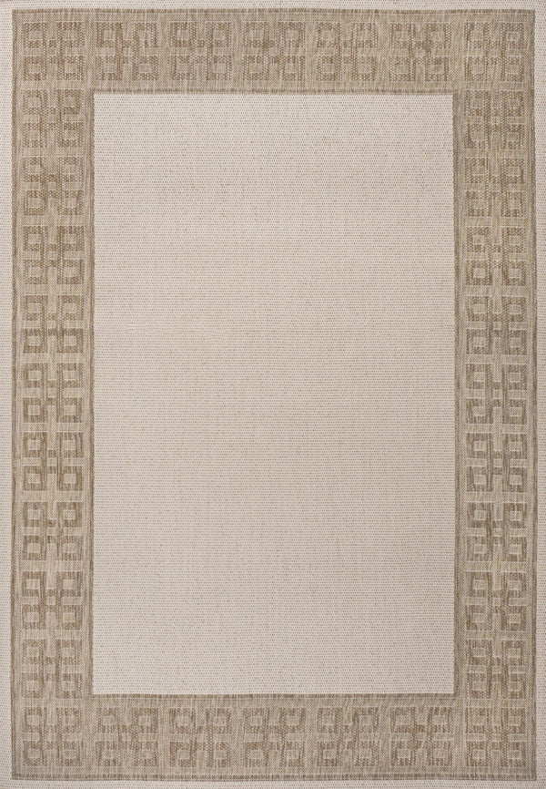 HomeRoots 8' X 10' Cream and Beige Indoor/Outdoor Area Rug – Durable, Stylish, and Versatile Foundation for Any Space 703663