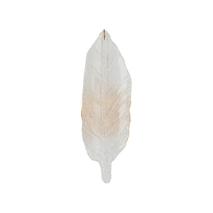 Chelsea House Leaf Antique Gold Leaf Sconce With Handcrafted Metal Leaves, Perched Bird & Crystal Accent — Elegant Ambient Lighting For Hallways, Foyers, Bedrooms 70369