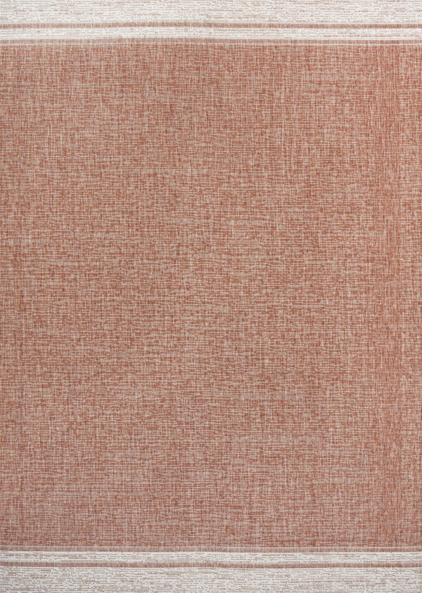 HomeRoots 8' X 10' Salmon and Cream Area Rug – Durable Indoor/Outdoor Comfort Perfect for Any Space! 703704