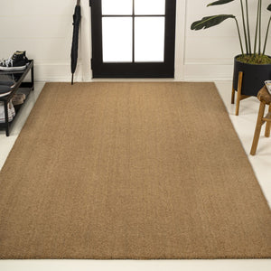 HomeRoots 6' X 9' Light Brown Area Rug - Versatile Indoor/Outdoor Design for Stylish Spaces & Easy Care! 703713