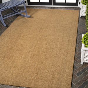 HomeRoots 6' X 9' Light Brown Area Rug - Versatile Indoor/Outdoor Design for Stylish Spaces & Easy Care! 703713