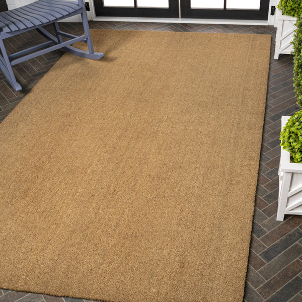HomeRoots 6' X 9' Light Brown Area Rug - Versatile Indoor/Outdoor Design for Stylish Spaces & Easy Care! 703713