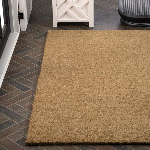 HomeRoots 6' X 9' Light Brown Area Rug - Versatile Indoor/Outdoor Design for Stylish Spaces & Easy Care! 703713