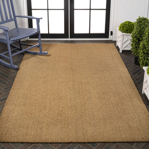 HomeRoots 6' X 9' Light Brown Area Rug - Versatile Indoor/Outdoor Design for Stylish Spaces & Easy Care! 703713