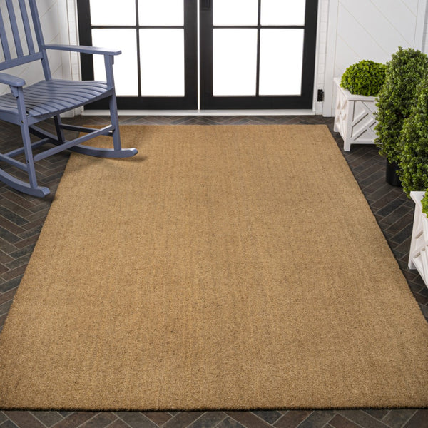 HomeRoots 6' X 9' Light Brown Area Rug - Versatile Indoor/Outdoor Design for Stylish Spaces & Easy Care! 703713
