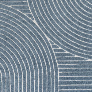 HomeRoots 8' X 10' Dark Blue & Cream Striped Indoor-Outdoor Rug – Durable, Timeless Coastal Charm for Every Space 703714