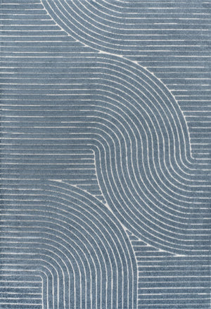 HomeRoots 8' X 10' Dark Blue & Cream Striped Indoor-Outdoor Rug – Durable, Timeless Coastal Charm for Every Space 703714